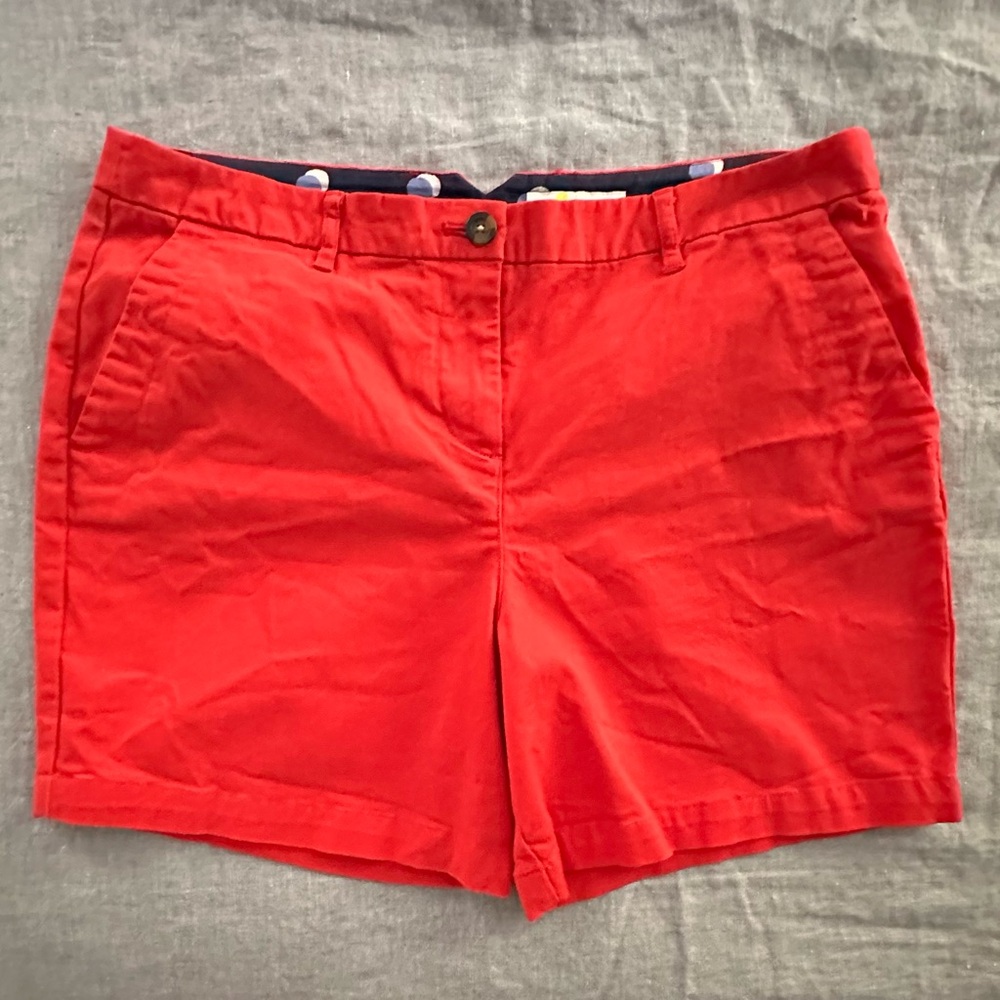 Boden Women's Red 6” Chino Shorts